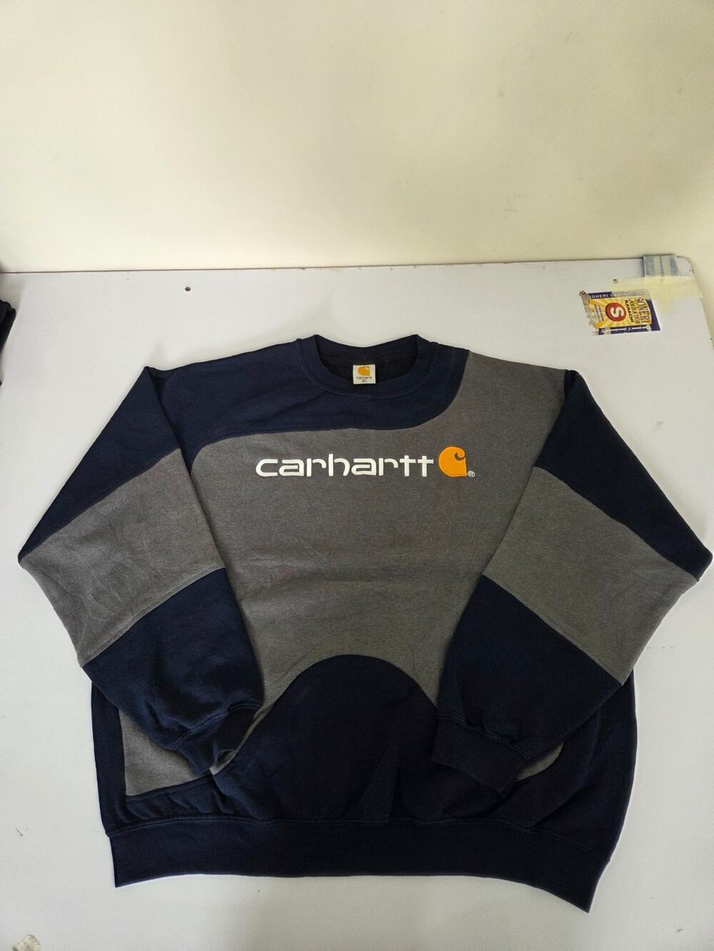 Vintage Carhartt Reworked Sweatshirt – Unique Upcycled Paneled Jumper – Size XL